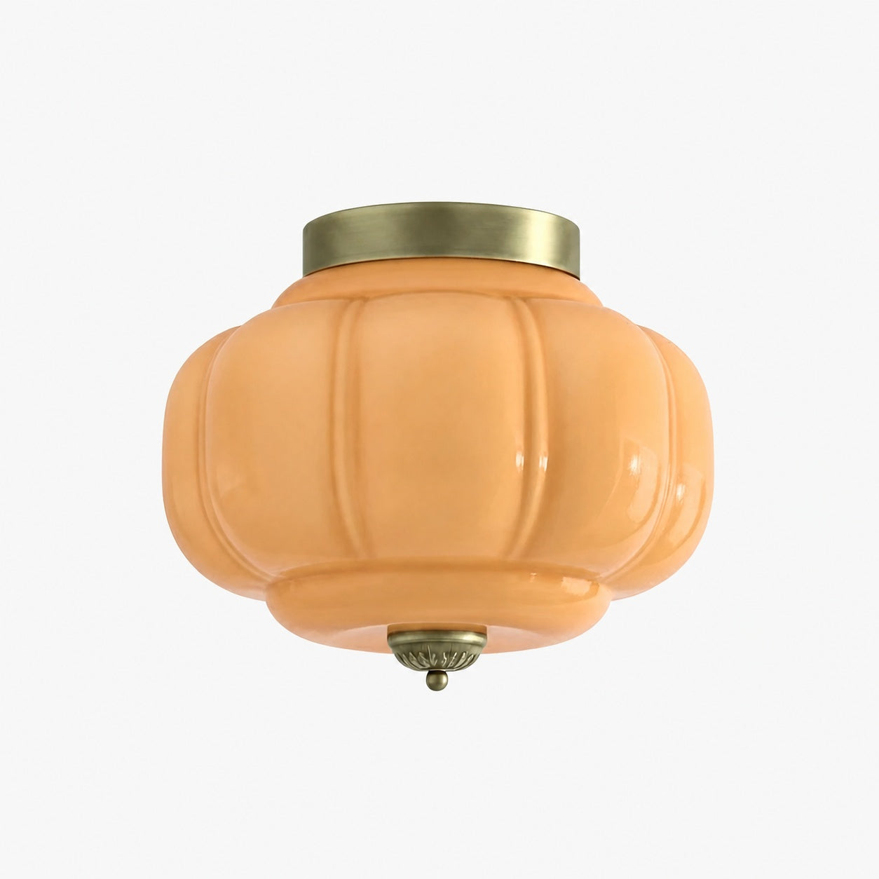 Vintage Eloise Milk Glass Flush Mount Ceiling Light - Vintage Charm Soft Glow