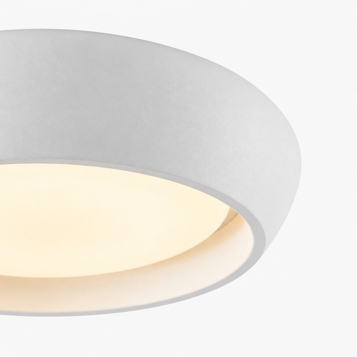 Monocem Minimalist Concrete Ceiling Fixture – Stylish Flush Mount Light for Living Room