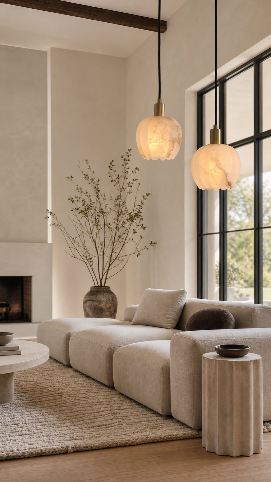 Lilin Alabaster Pendant Light