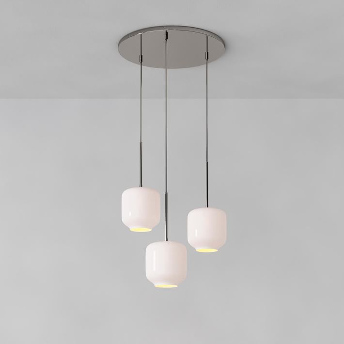 Lumivelle Pebble Glass Chandelier - 3-Light Modern Pendant Style