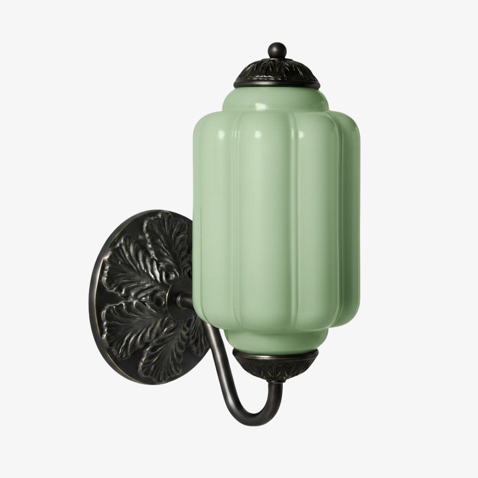 Eloise Brass Wall Sconce – Elegant Milk Glass Vintage Lighting