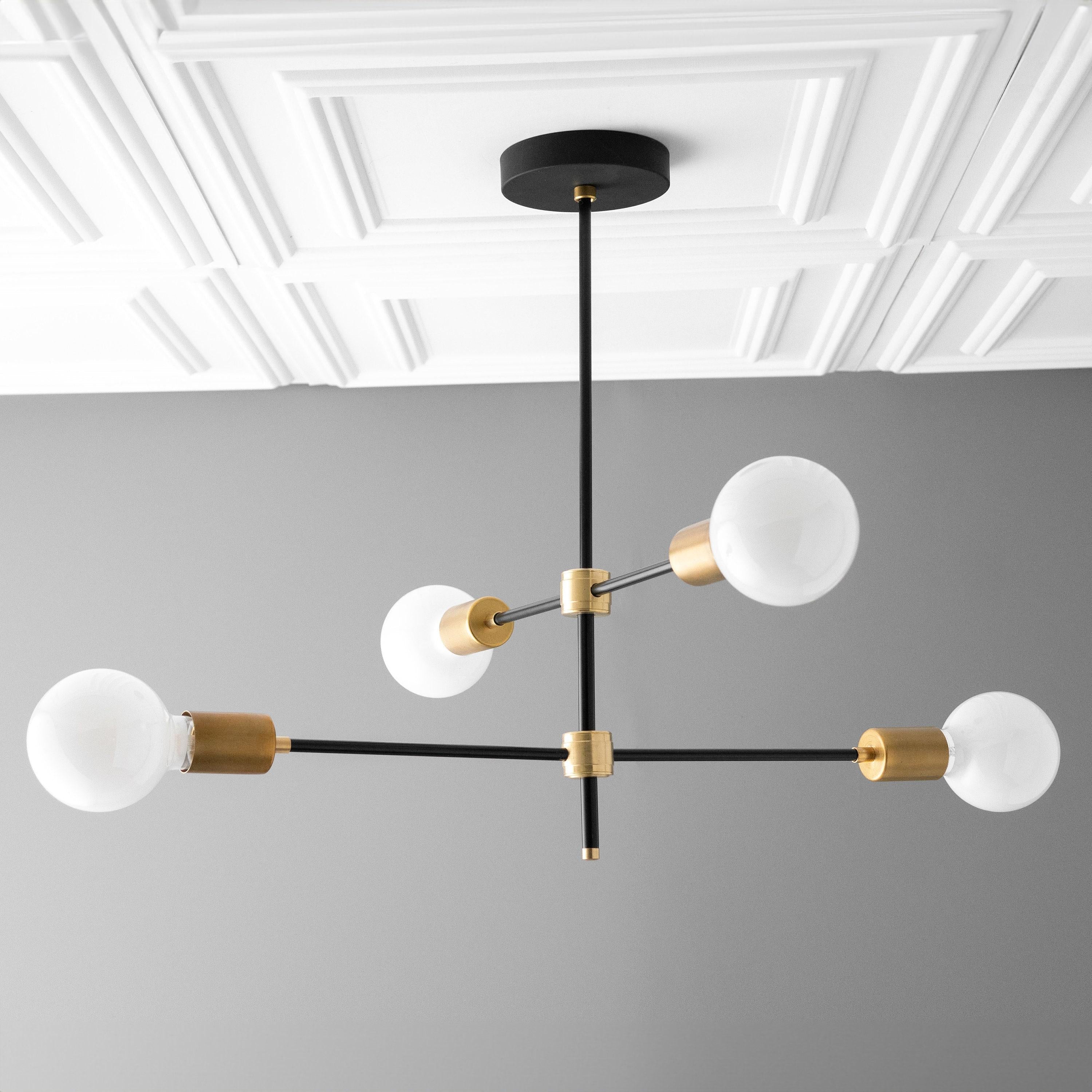 Lumen Mid - Century Globe Chandelier – Elegant Statement Light for Living Room