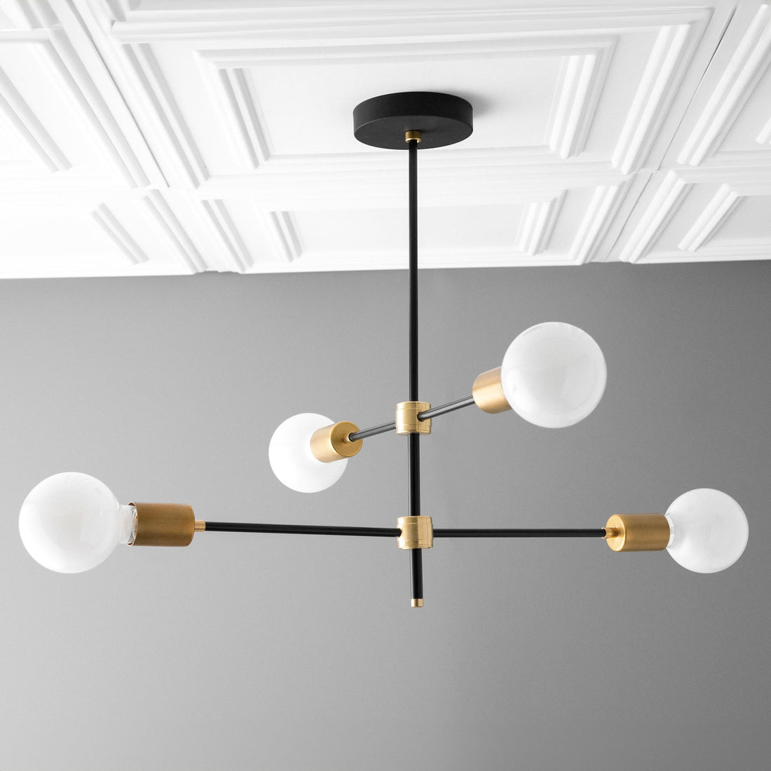 Lumen Mid - Century Globe Chandelier – Elegant Statement Light for Living Room
