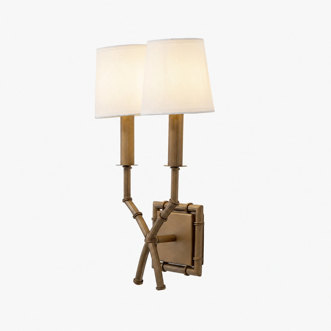 Double Arm Bamboo Sconce