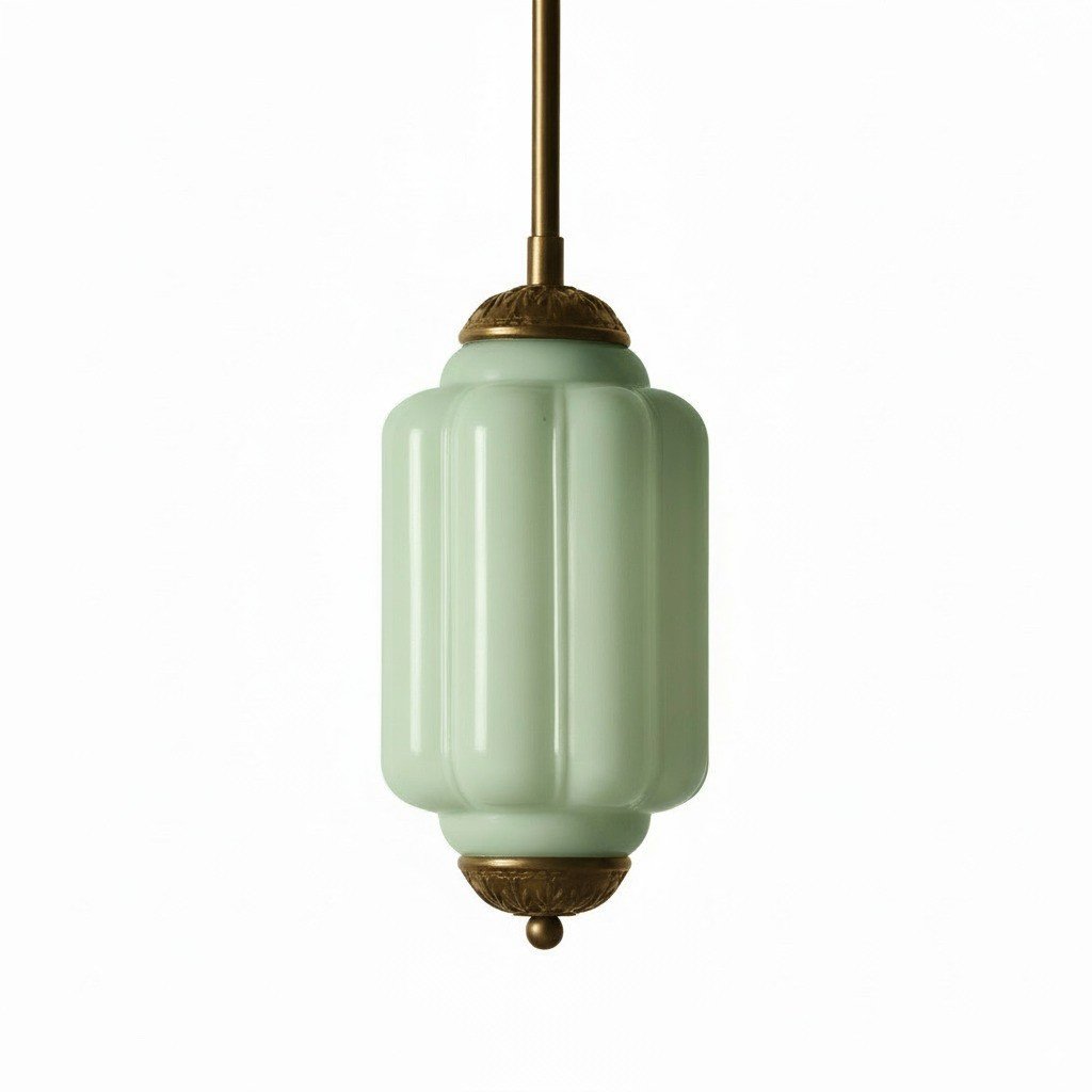 Eloise Vintage Glass Chandelier - Milk Glass Home Accent