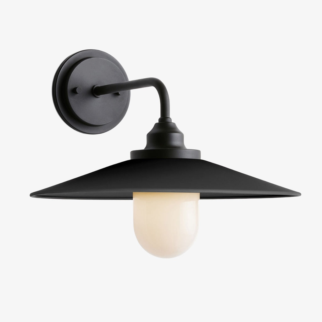 Cordax Utility-Inspired Wall Sconce - Metal and Glass for Indoor Outdoor Decor
