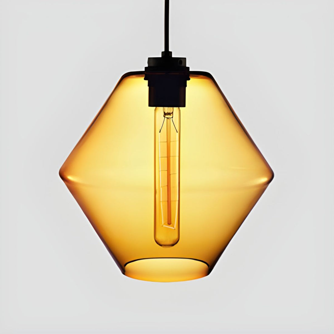 Crystalline Series Pendant Light - Blown Glass Multi Colored Glass Pendant Lamp