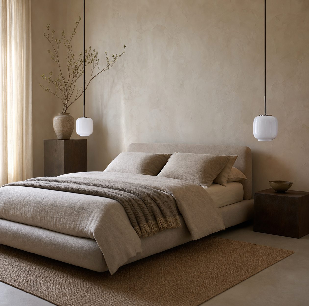 Lumivelle Pebble Pendant Light - Adjustable Glass Shade - Modern Lighting