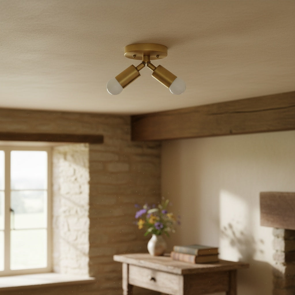 Lumen Art Deco Inspired Ceiling Lamp – Elegant Minimalist Flush Mount for Home Interiors