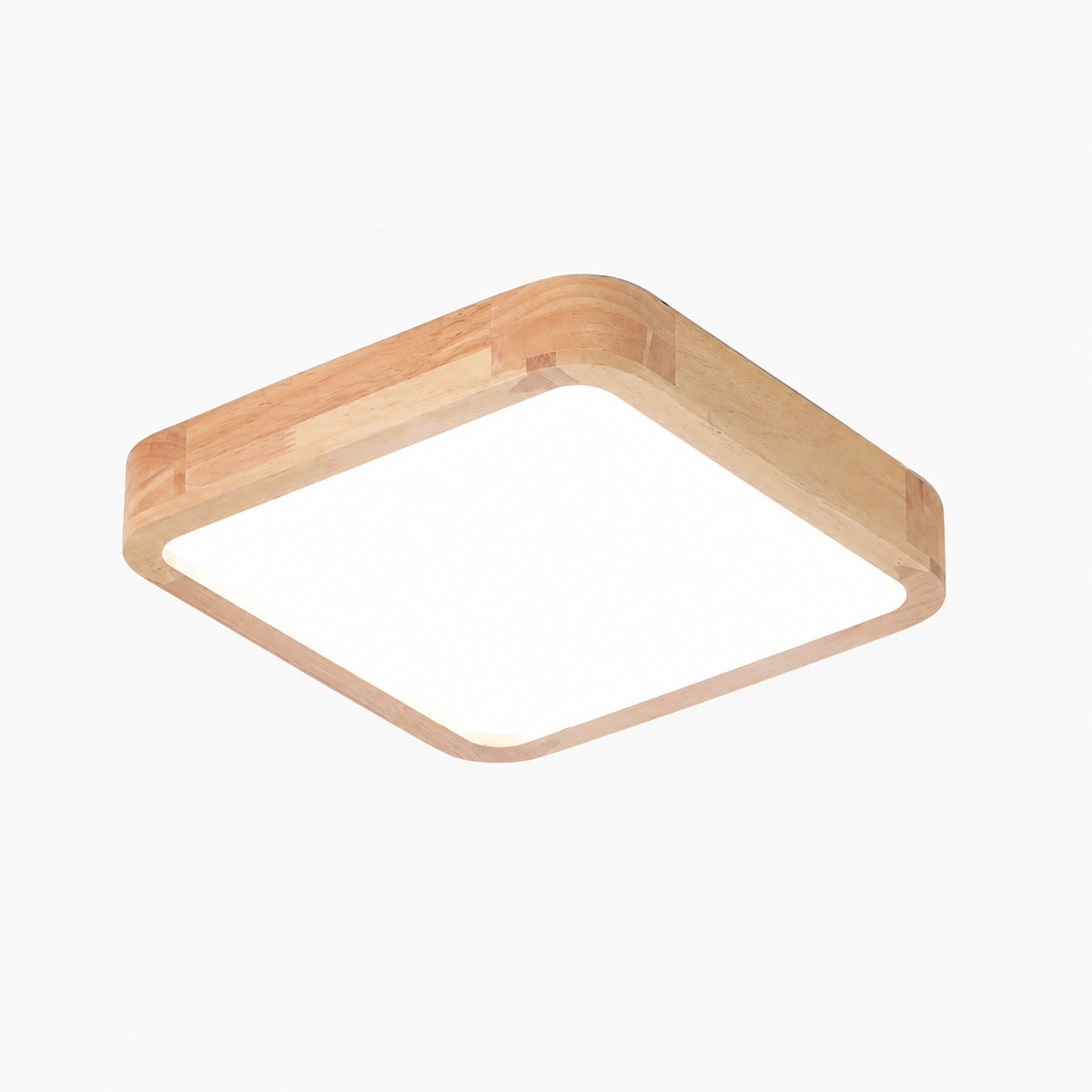 LignoForma Geometric Shape Ceiling Light - Contemporary Wood LED Ceiling for Bedroom and Lounge