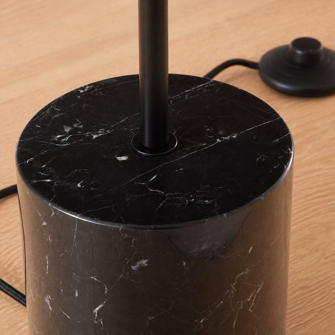 Alessora Sphere Stem Floor Lamp – Metal Frame Marble Base Elegant Lighting