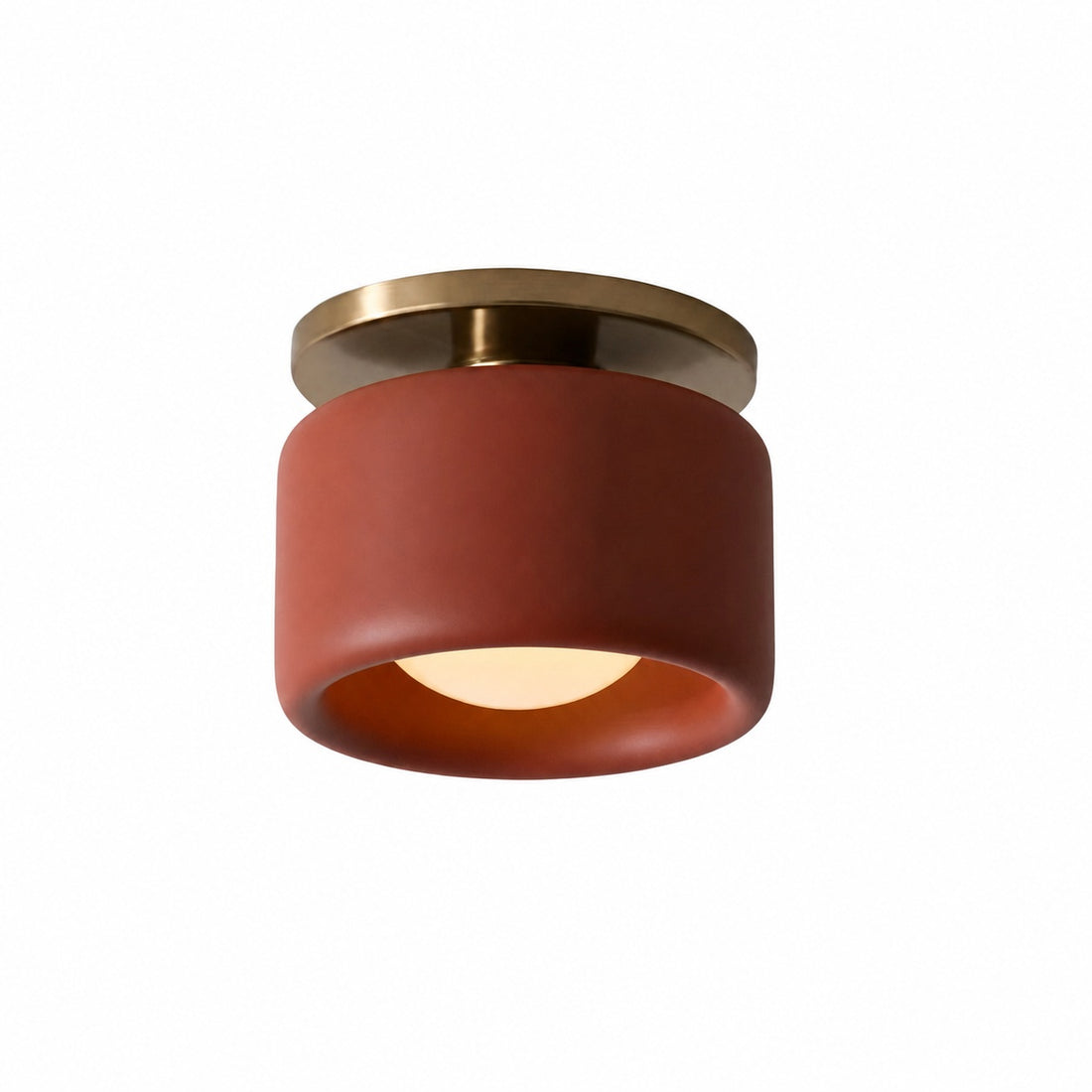 Cerova Modern Porcelain Flush Mount Ceiling Light– Elegant Ivory Shade