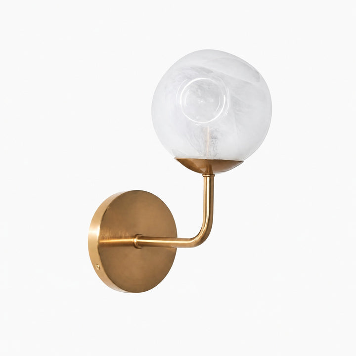Pawrior Modern Organic Glass Sphere Wall Light - Nordic Cloud Design Wall Sconce