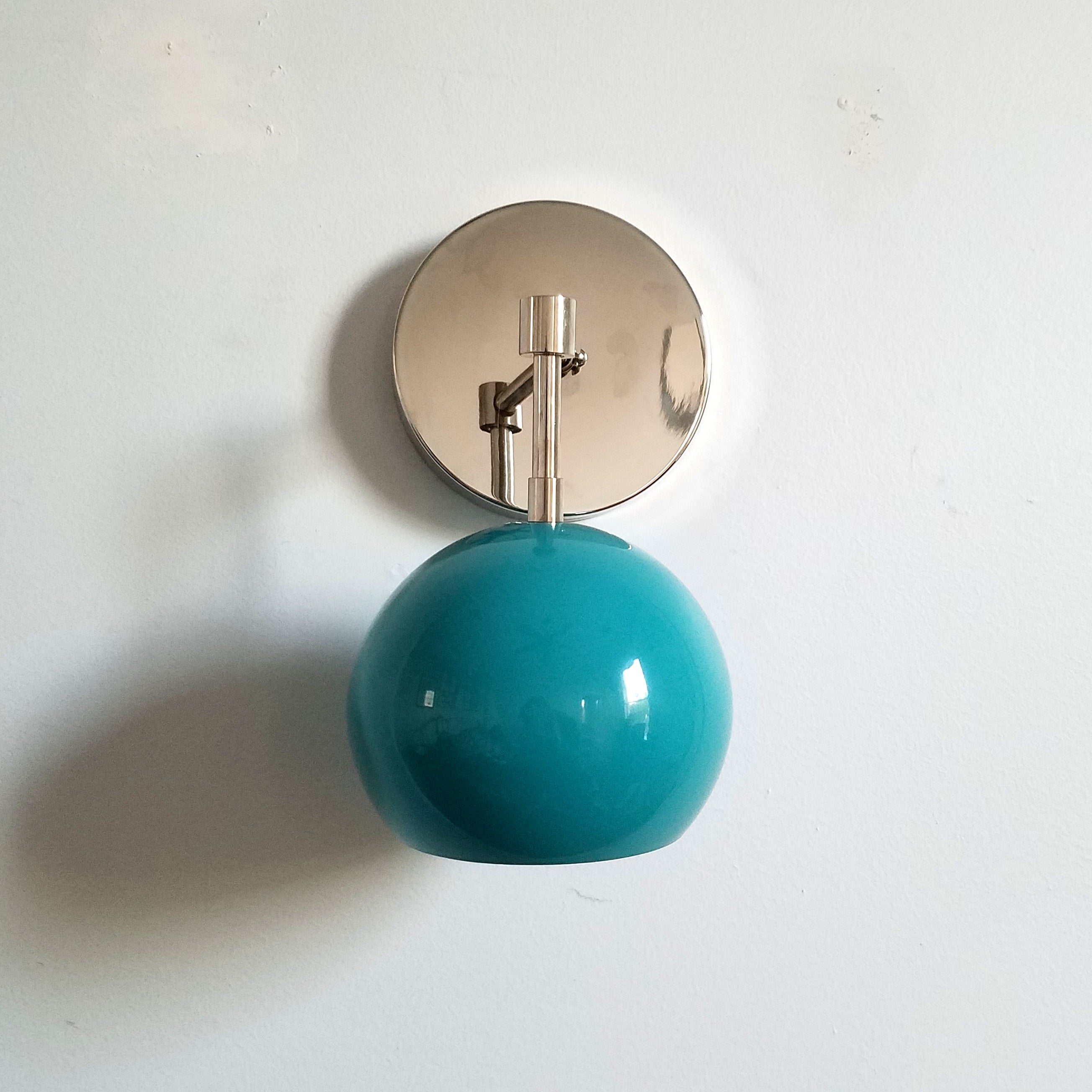 Modern Stylish Navy Globe Accent Wall Sconce