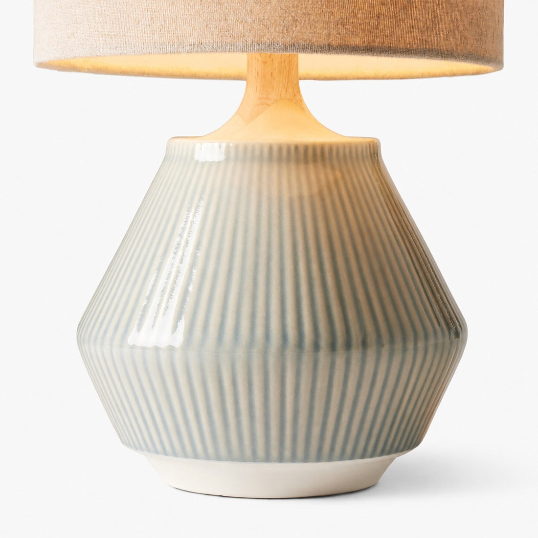 Ceruna Ripple Ceramic Table Lamp – Modern Design Minimalist Style Lighting Perfect for Living Room Bedroom Office