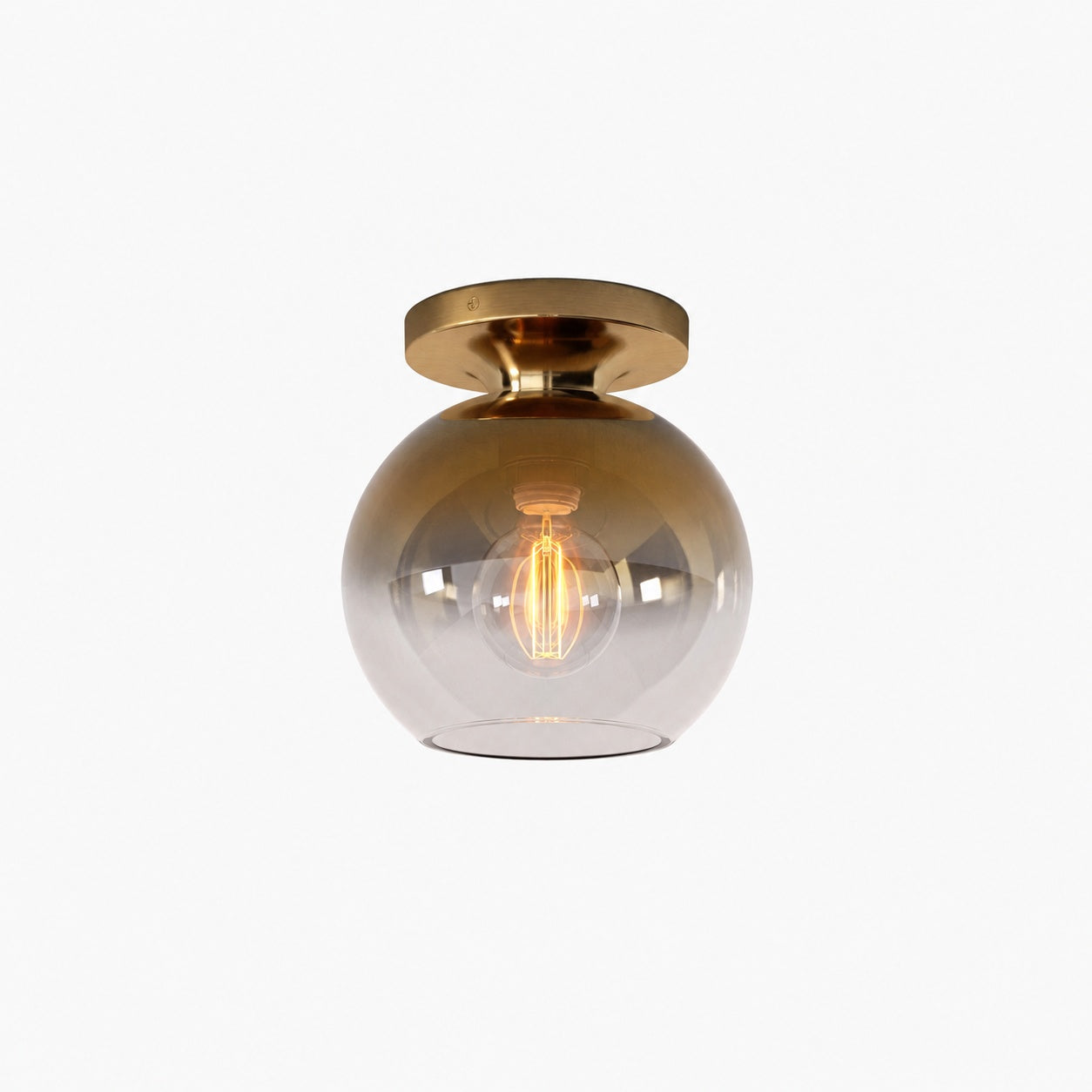 Selvion Modern Globe Pendant Light - Damp-Rated Bathroom Lighting - Luxe Glass Shade