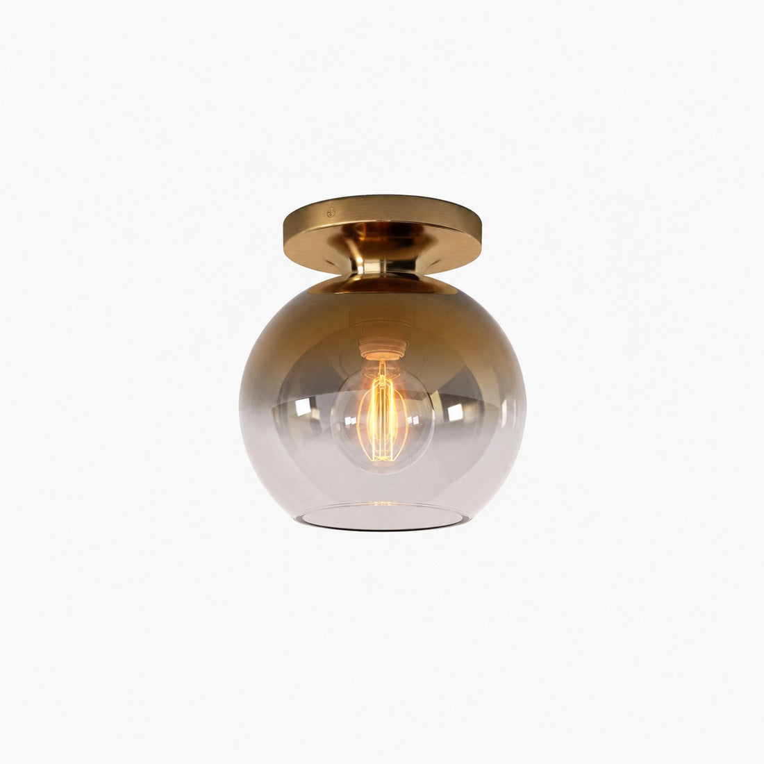 Selvion Modern Globe Pendant Light - Damp-Rated Bathroom Lighting - Luxe Glass Shade