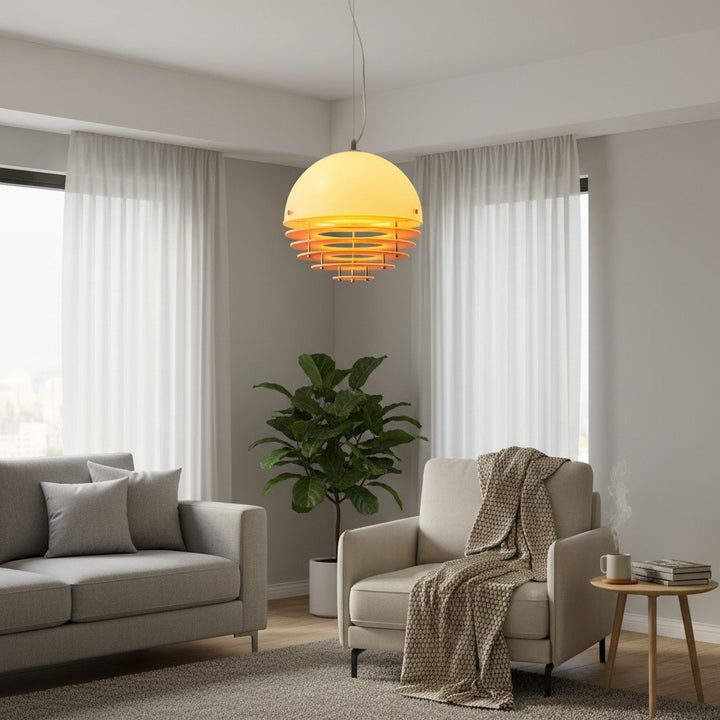 Afterglow Modern Layered Acrylic Sunset Pendant Light for Living Room and Bedroom