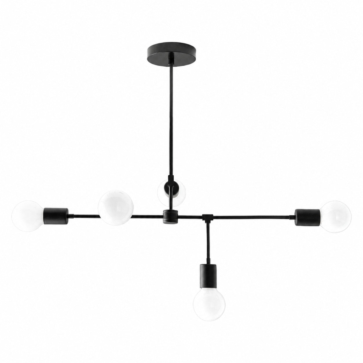 Mobilux Line 5 Light Chandelier - Modern Ceiling Hanging Lamp for Dining Room