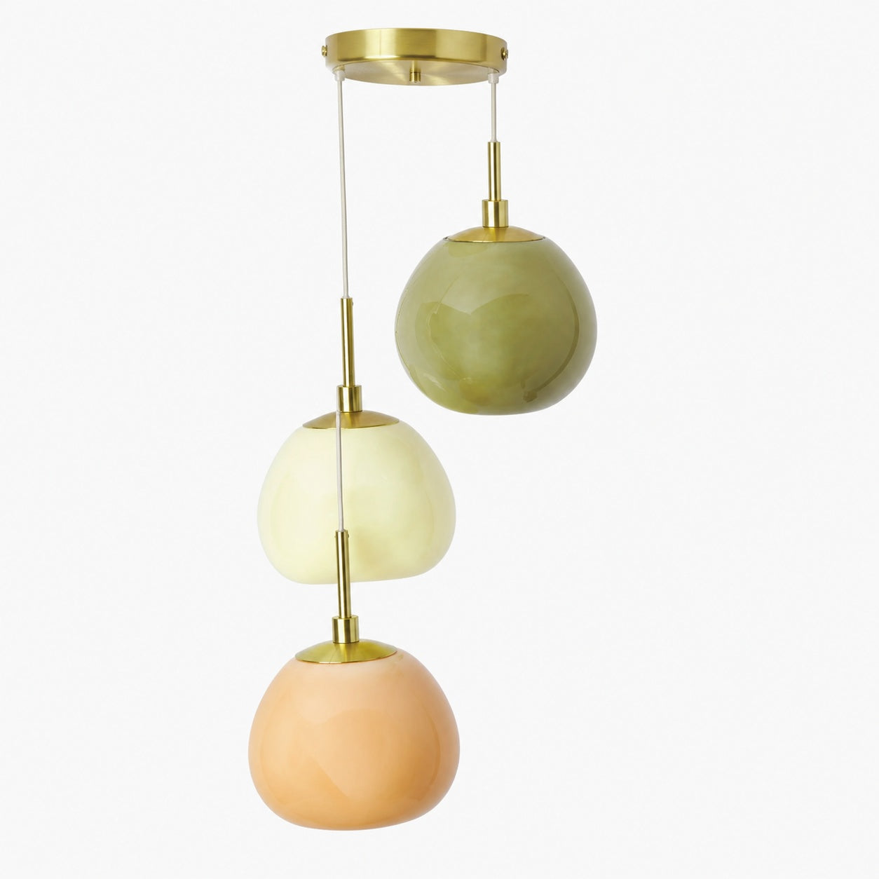 Multi-Shade Opal Glass Pendant - Cluster Hanging Lamp