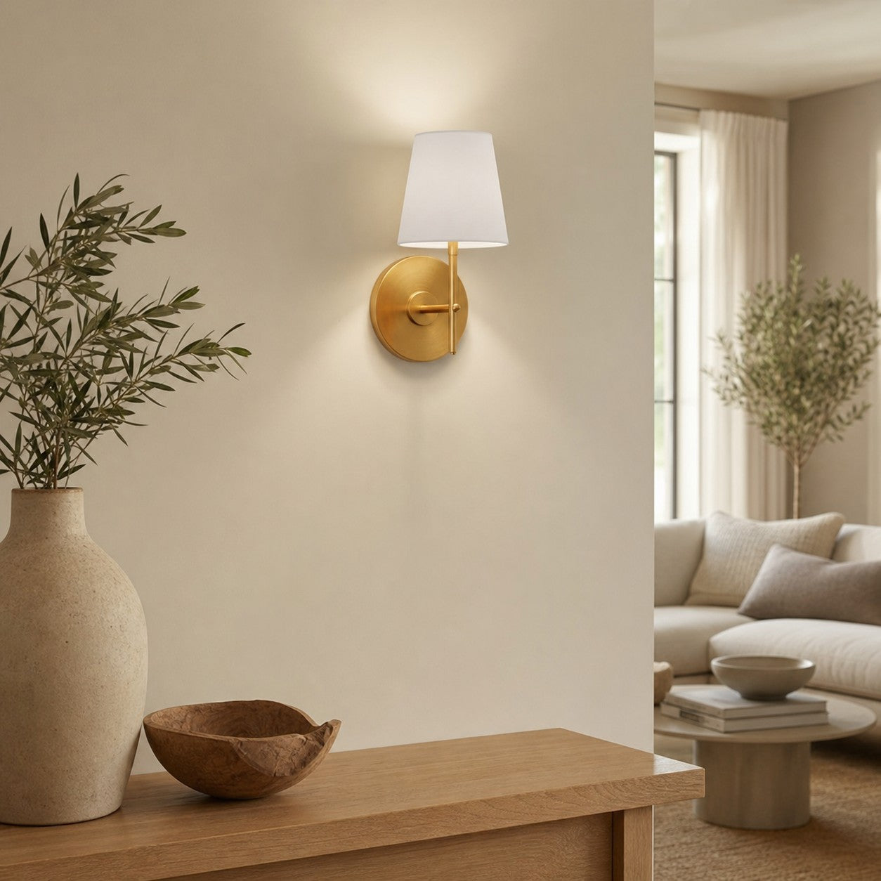Ornato Luxe Mid-Century Wall Sconce - Brass Vintage Lighting