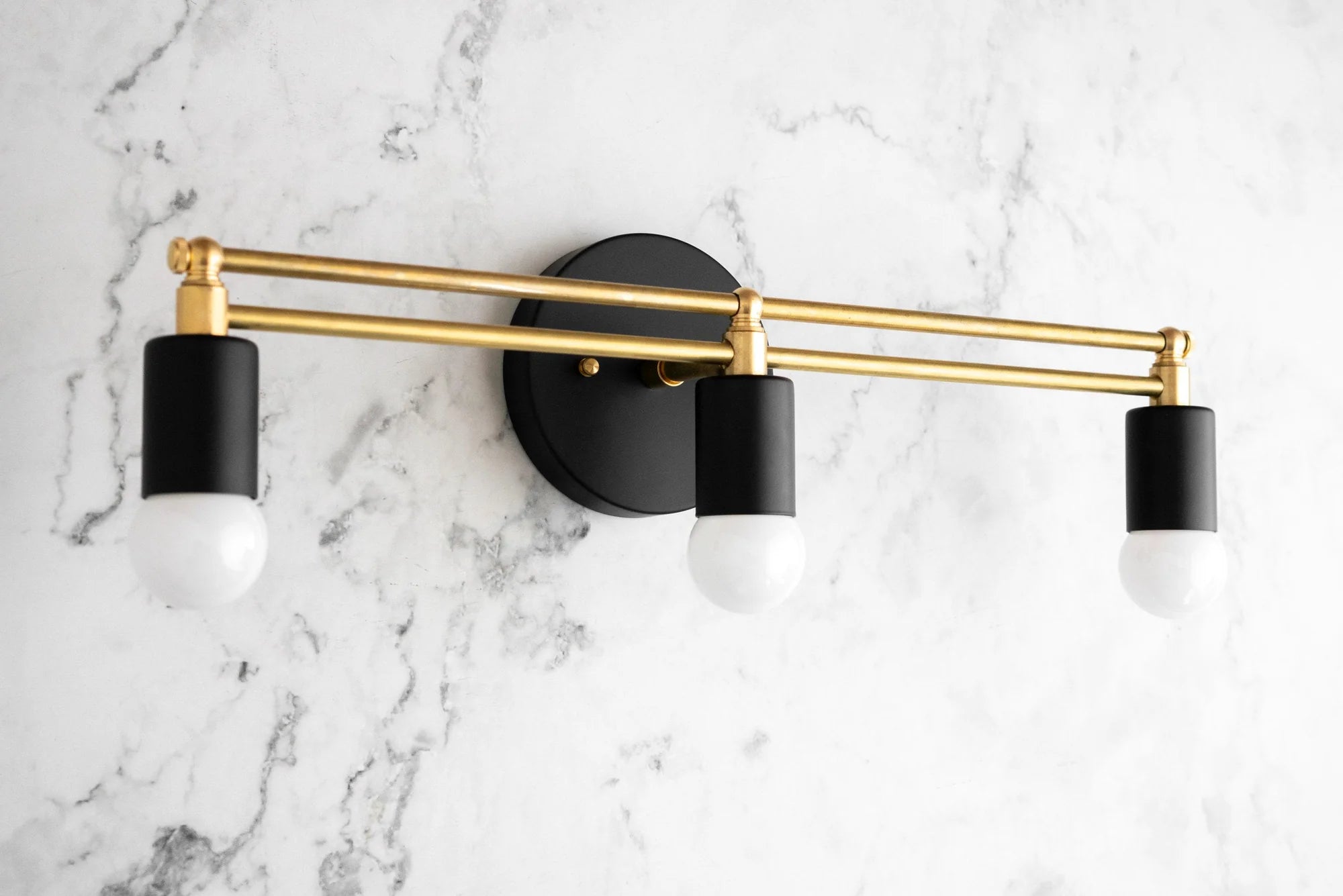 Lumen Elegant Multi Light Vanity Fixture – Art Deco Inspired Bathroom Wall Lamp