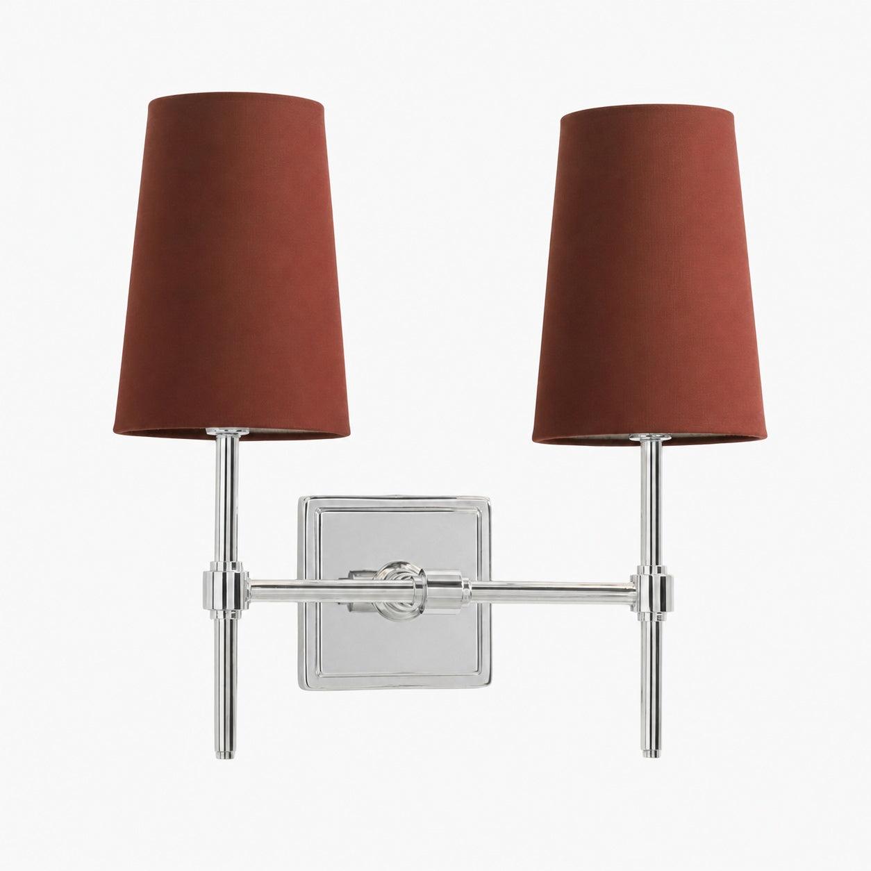 Derlina White Linen Shades Wall Lamp – Retro Metal Multi-Head Lighting Fixture