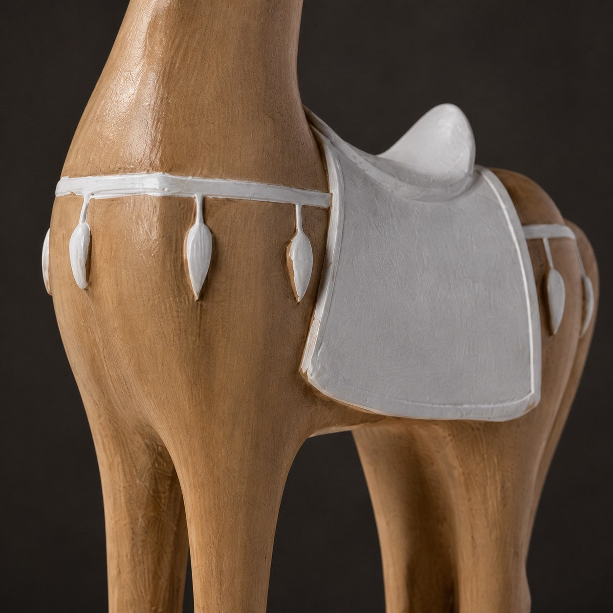 Equora horse sculpture saddle detail