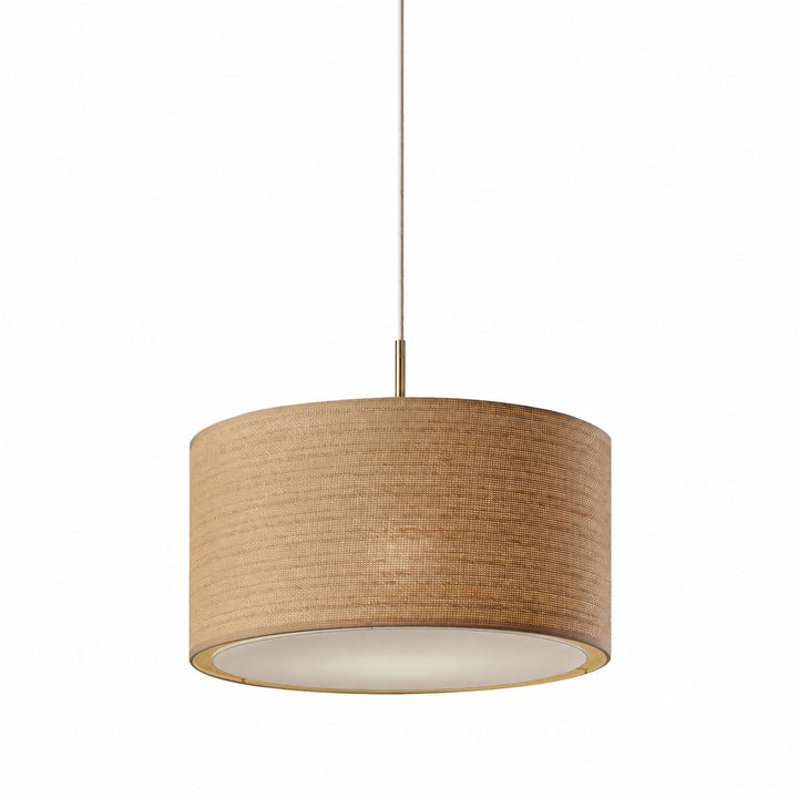 Dumora Fabric Drum Shade Pendant Light - Linen Design Hanging Light