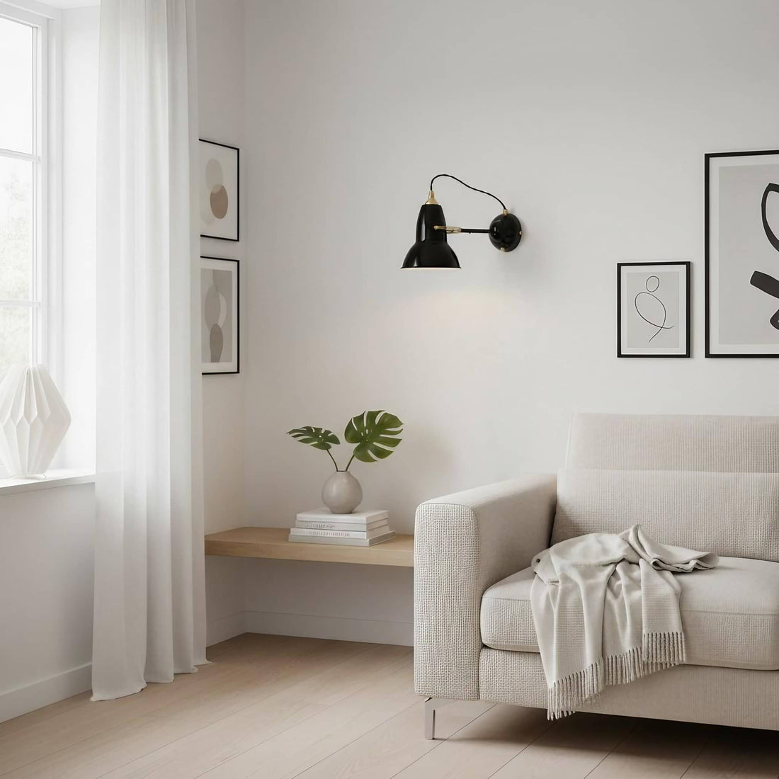 Original 1227 Industrial Style Adjustable Metal Wall Light with Swivel Arm for Bedroom