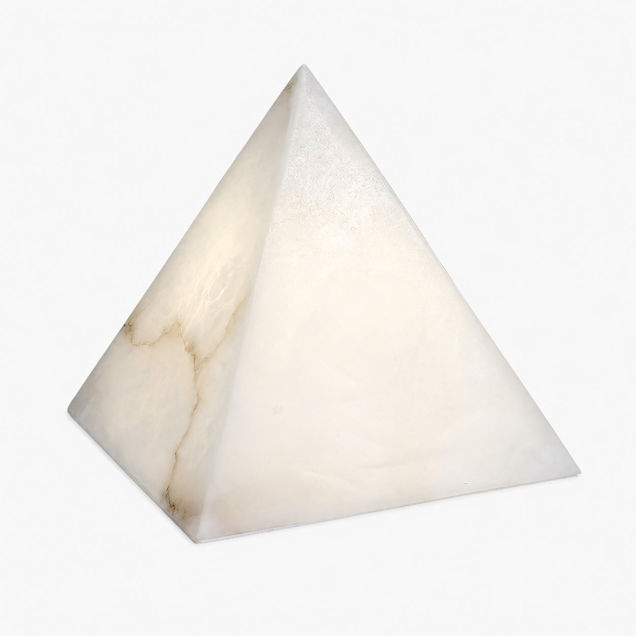 Alabaster Pyramid Table Lamp