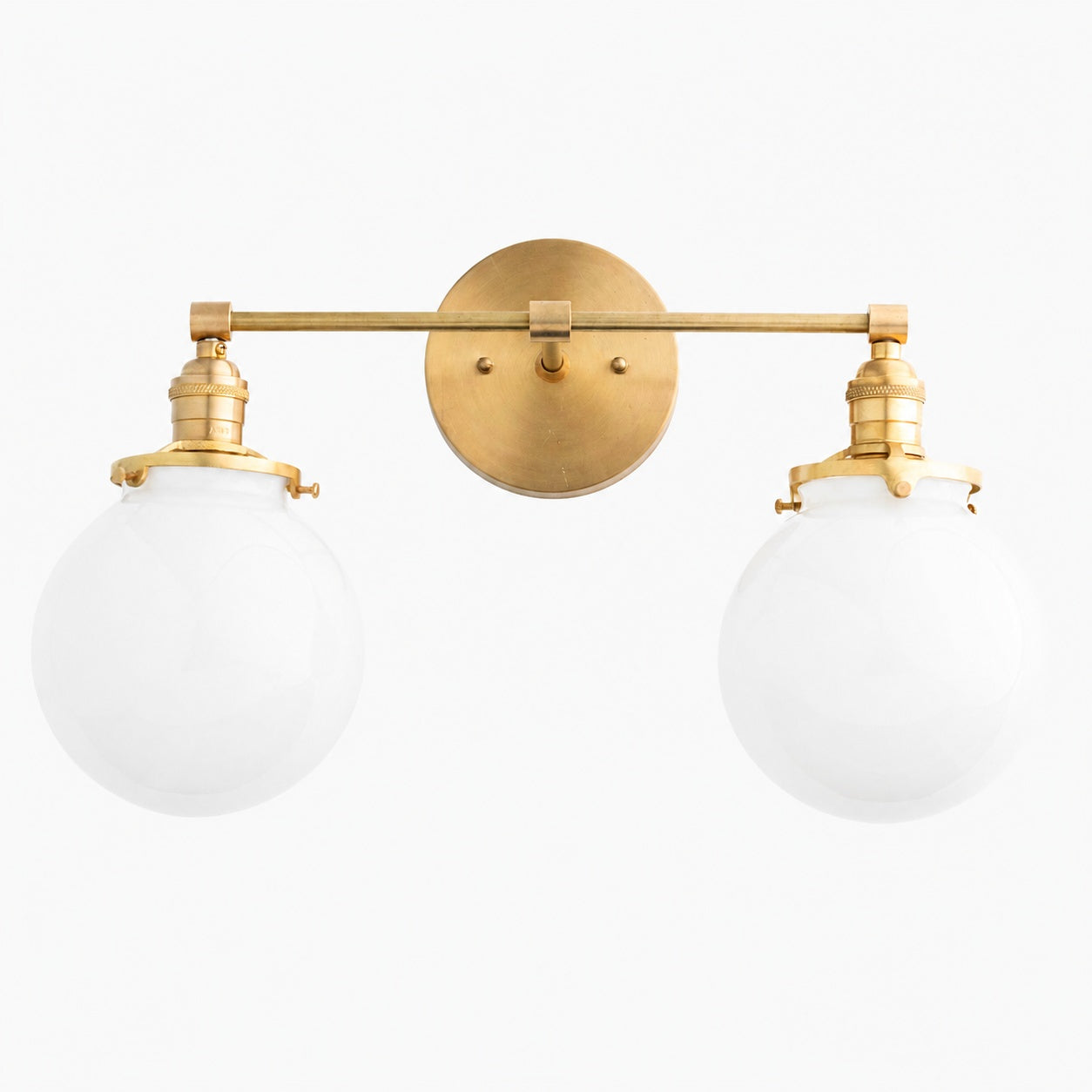 Lumio Globe Glass Globe Vanity Light - Modern Two Light Bathroom Sconce