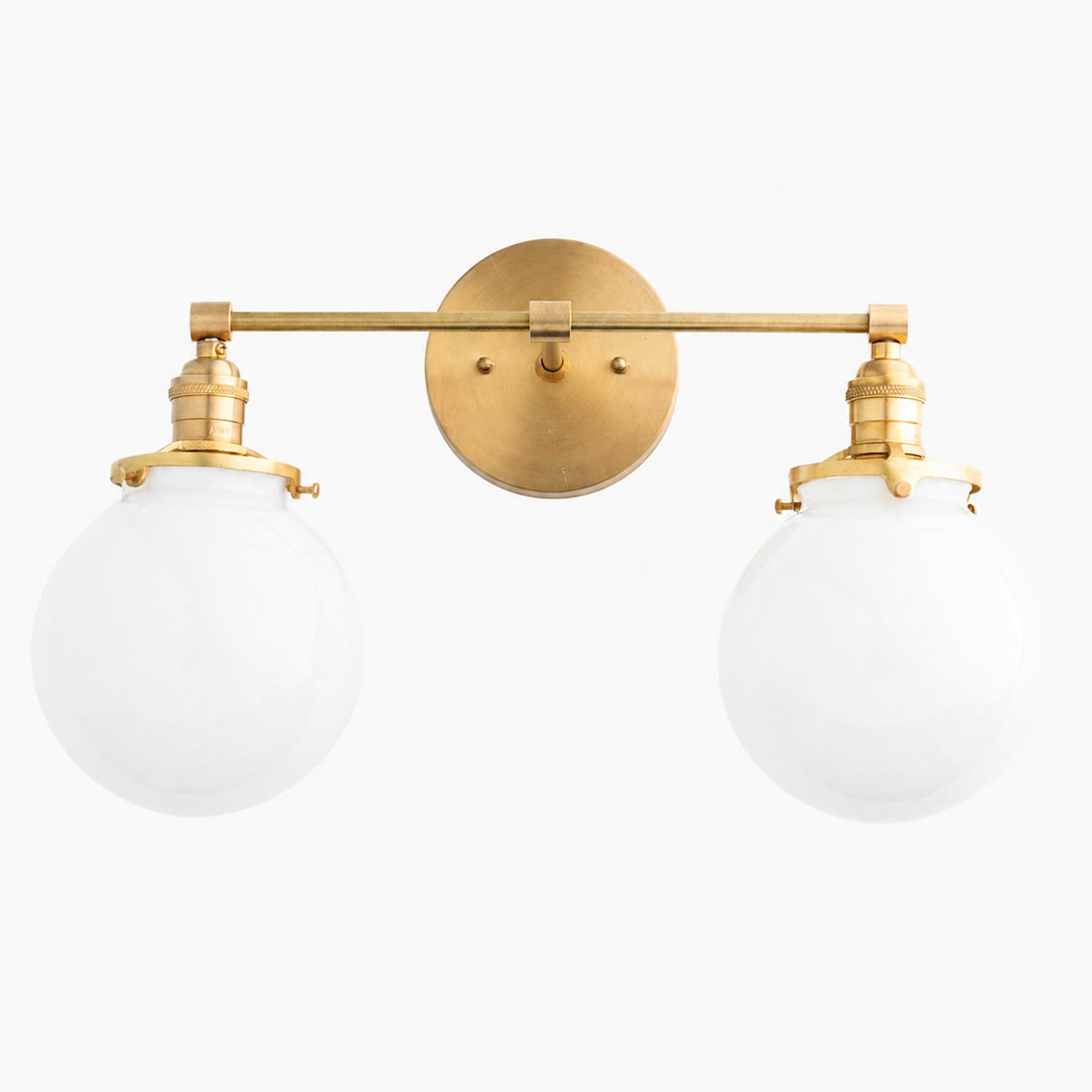 Lumio Globe Glass Globe Vanity Light - Modern Two Light Bathroom Sconce