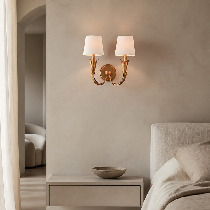 Duova Wall Lamp - Curved Reed-Like Metal Arms Design for Bedroom, Living Room or Bathroom