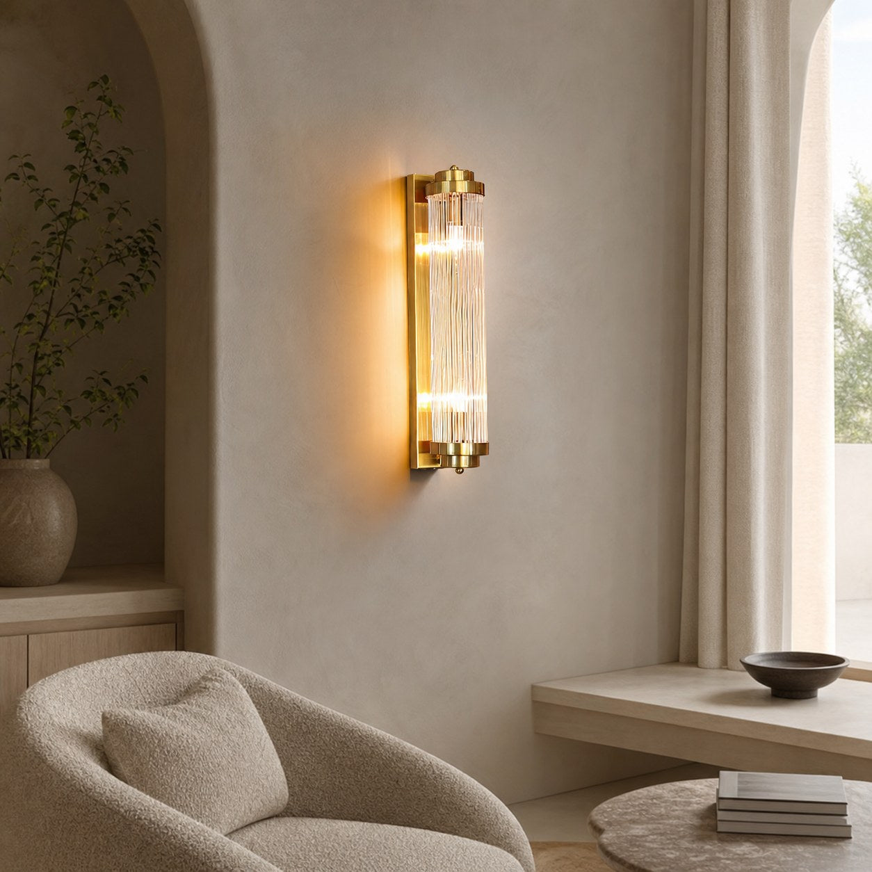 Pillar Offset Wall Lamp