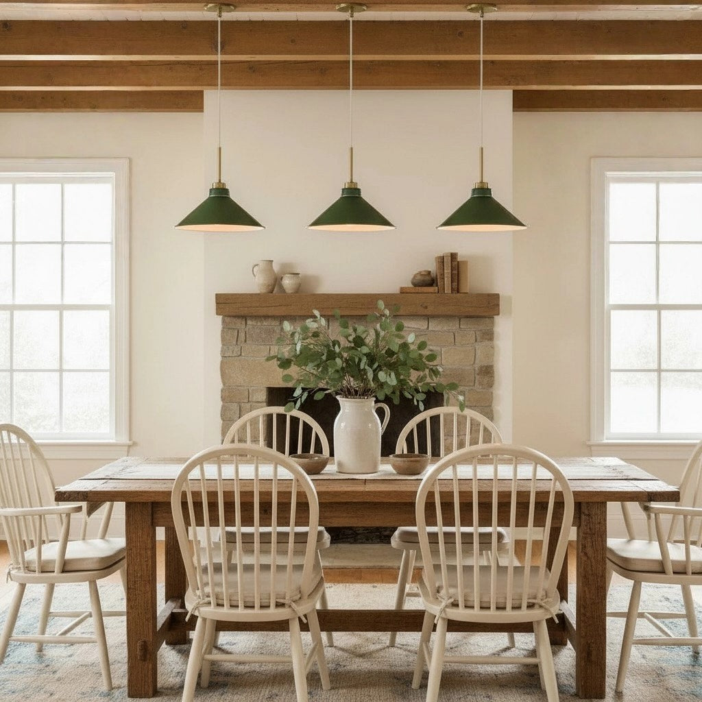 Aurenza Modern Farmhouse Pendant Light - Adjustable Shade for Warm Ambiance