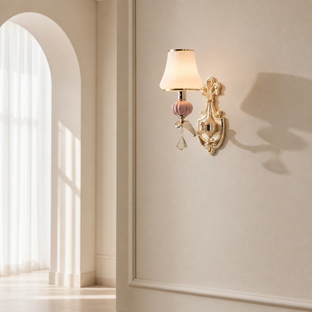 Sylvion Artistic Minimalist Wall Lamp – Sculptural Bedroom and Restaurant Wall Sconce Lighting