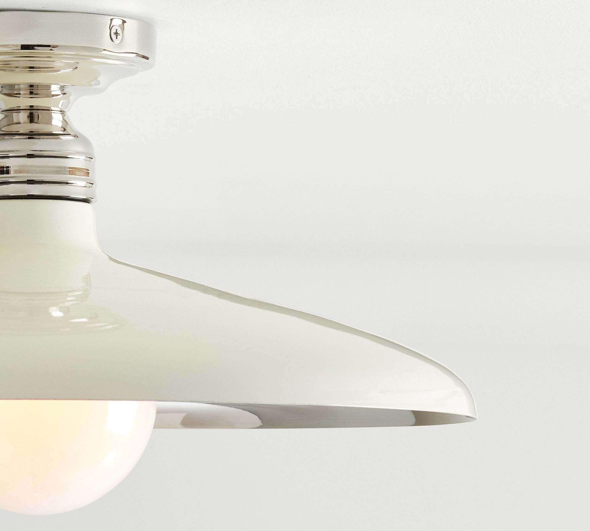 Forvara Farmhouse Metal Flush Mount Light - Black or White Ceiling Lamp