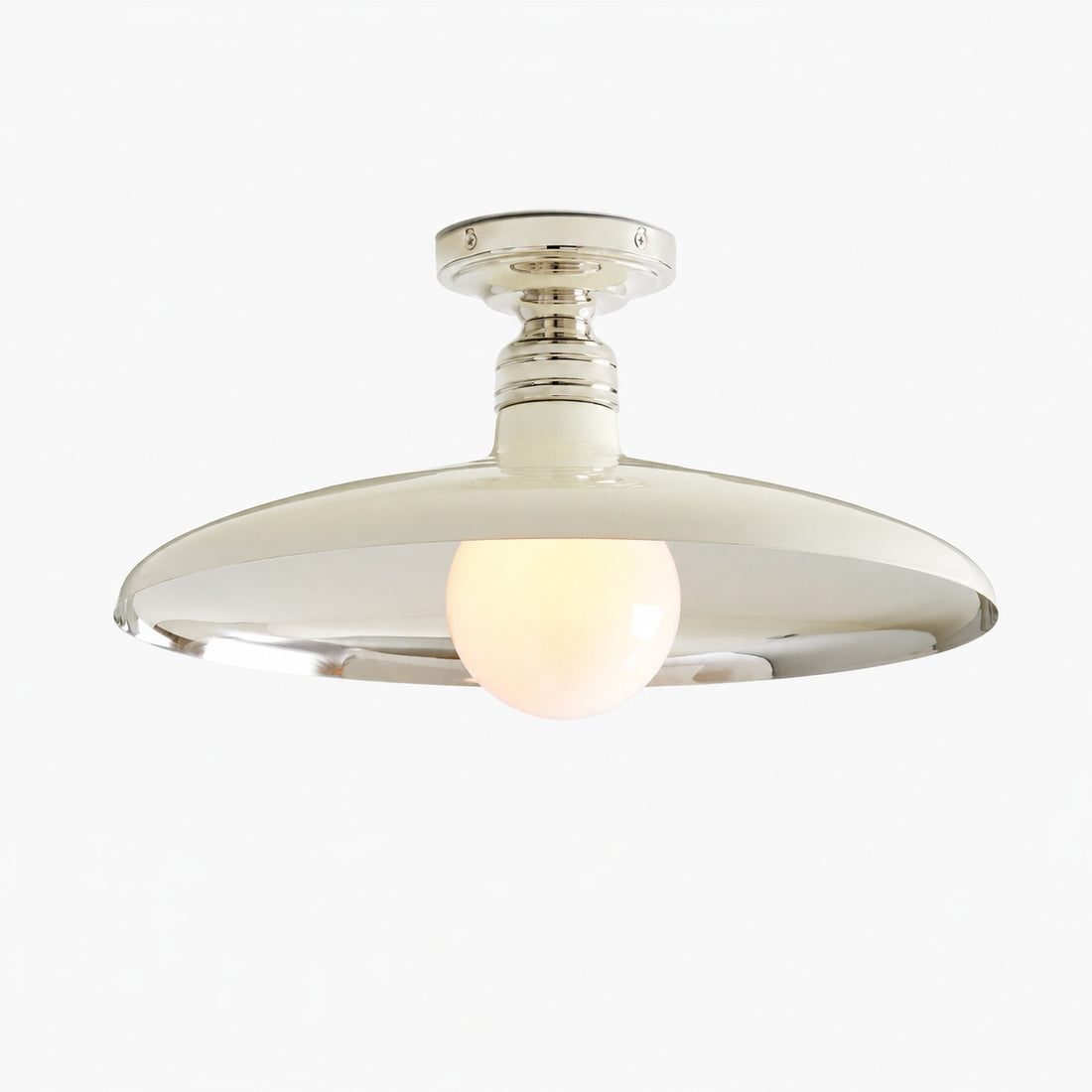 Forvara Farmhouse Metal Flush Mount Light - Black or White Ceiling Lamp