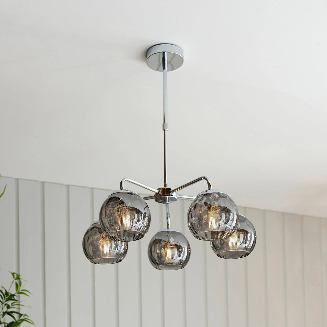 Tracian Glass Mid-Century Modern Globe Pendant Light for Dining Room