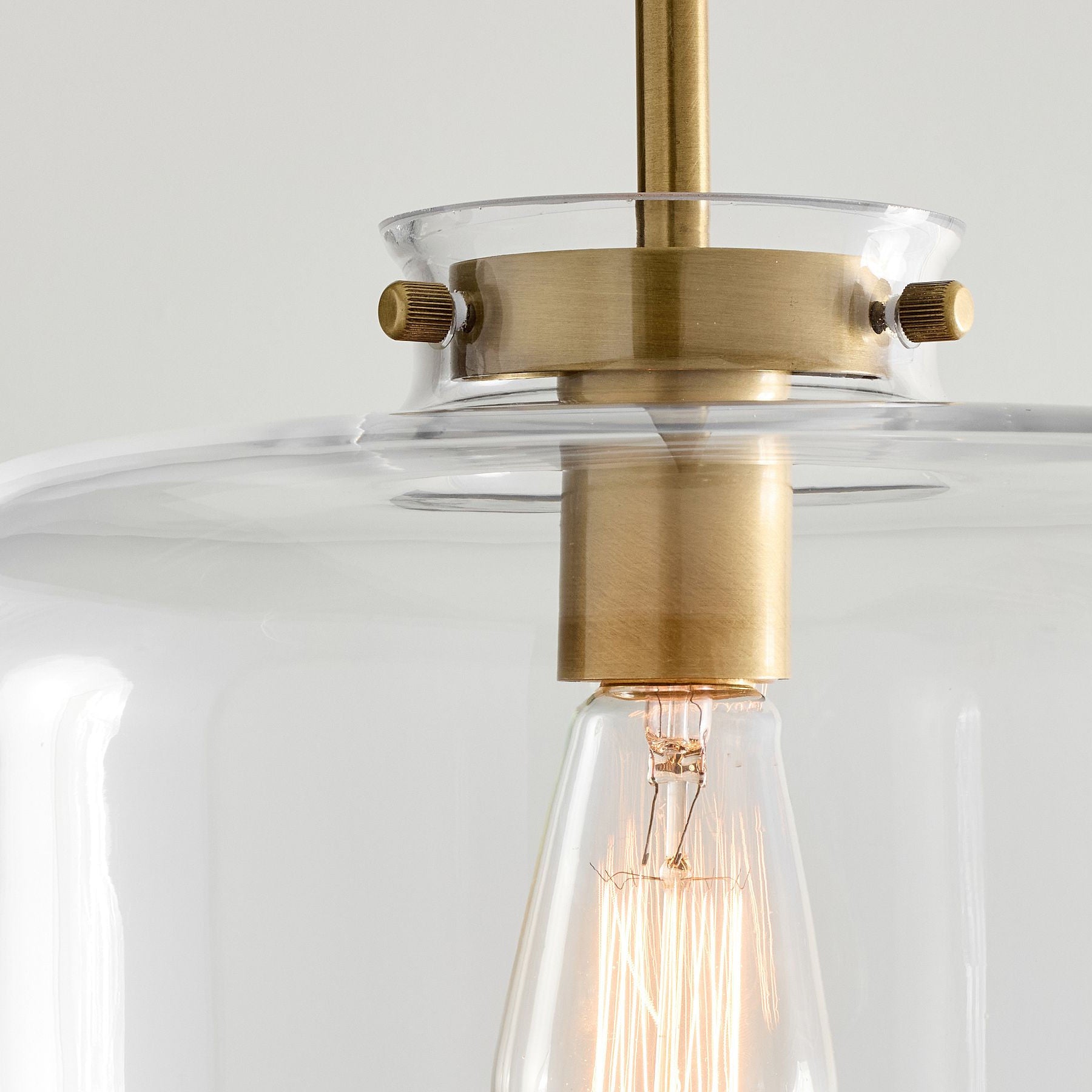 Sterling Minimalist Glass Pendant Collection - Vintage Brass Lighting Design