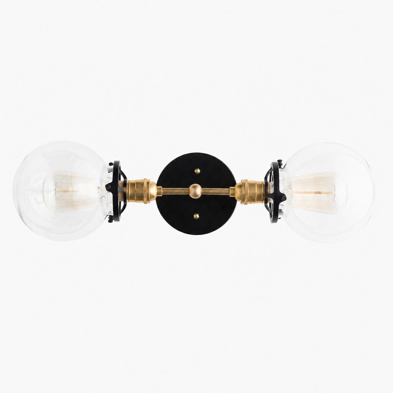 Lumio Globe Industrial Vanity Lighting- Modern Double Globe Wall Light