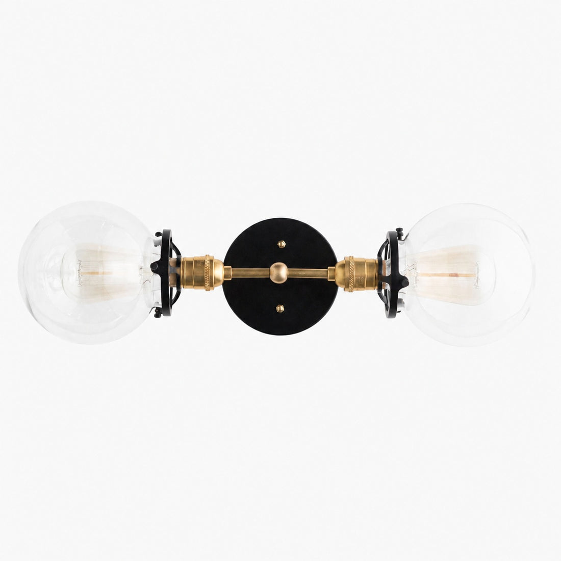 Lumio Globe Industrial Vanity Lighting- Modern Double Globe Wall Light