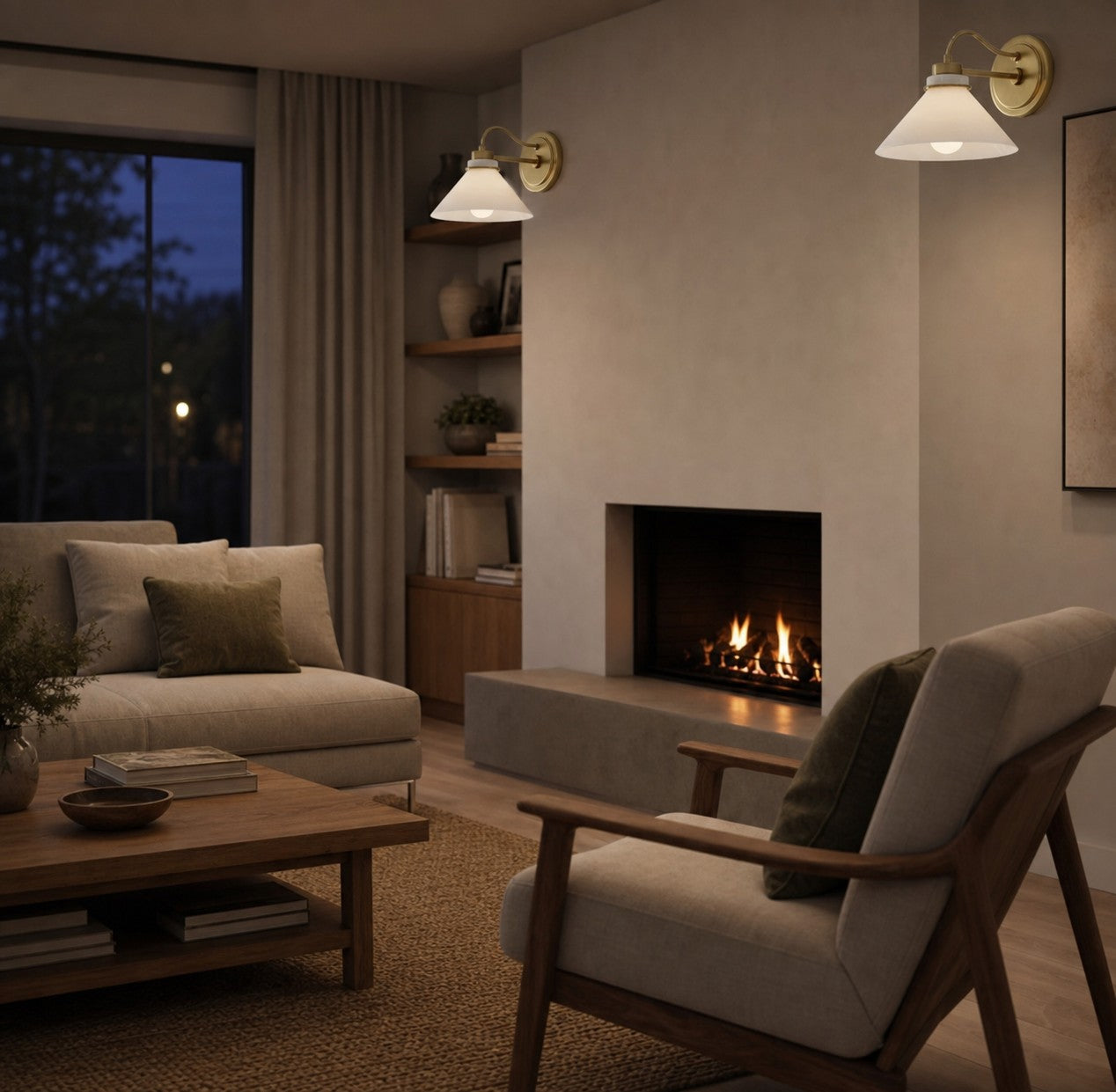 Aurenza Sconce – Farmhouse Wall Light with Metal Accents for Cozy Spaces