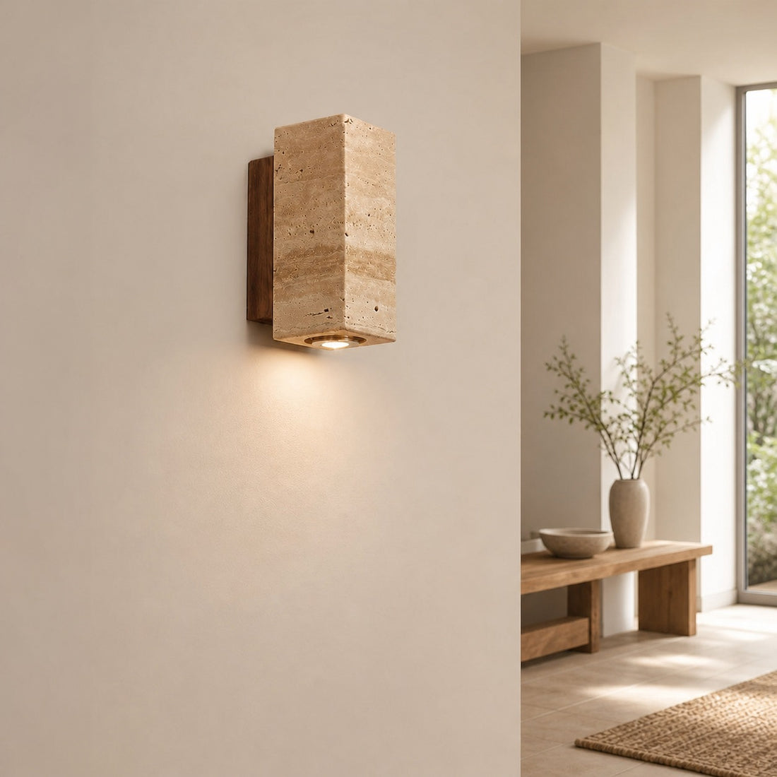 Modern Sculptural Metal Wall Lamp – Minimalist Sconce for Bedroom Living Room Hallway