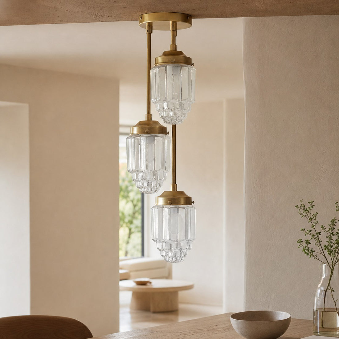 Tierlux Glass Pendant Light - Art Deco Globe Design