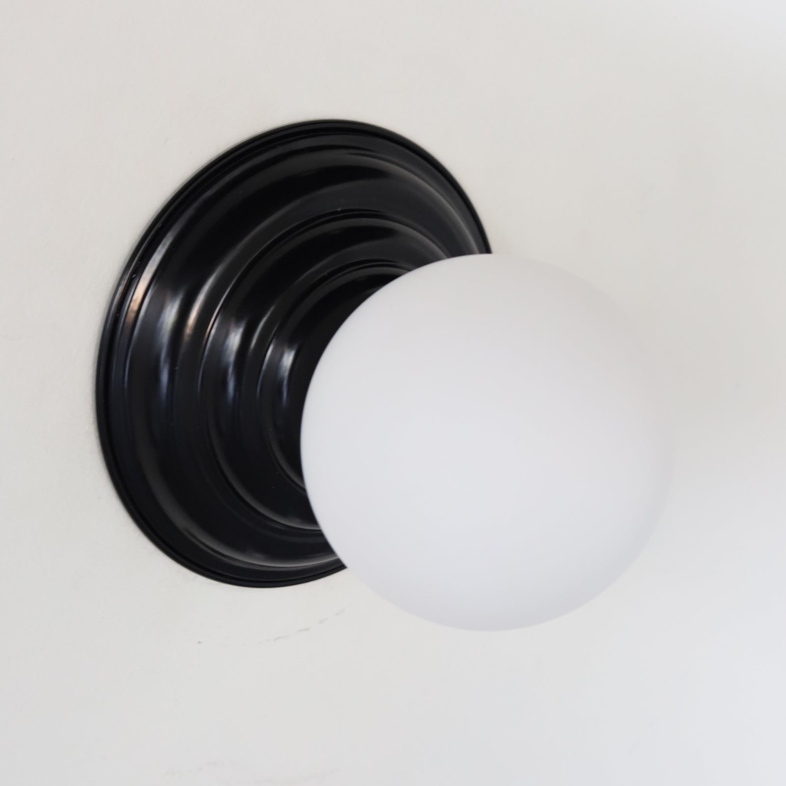 Retro Flushmount Ceiling Light or Wall Sconce - Minimalist Glass Globe