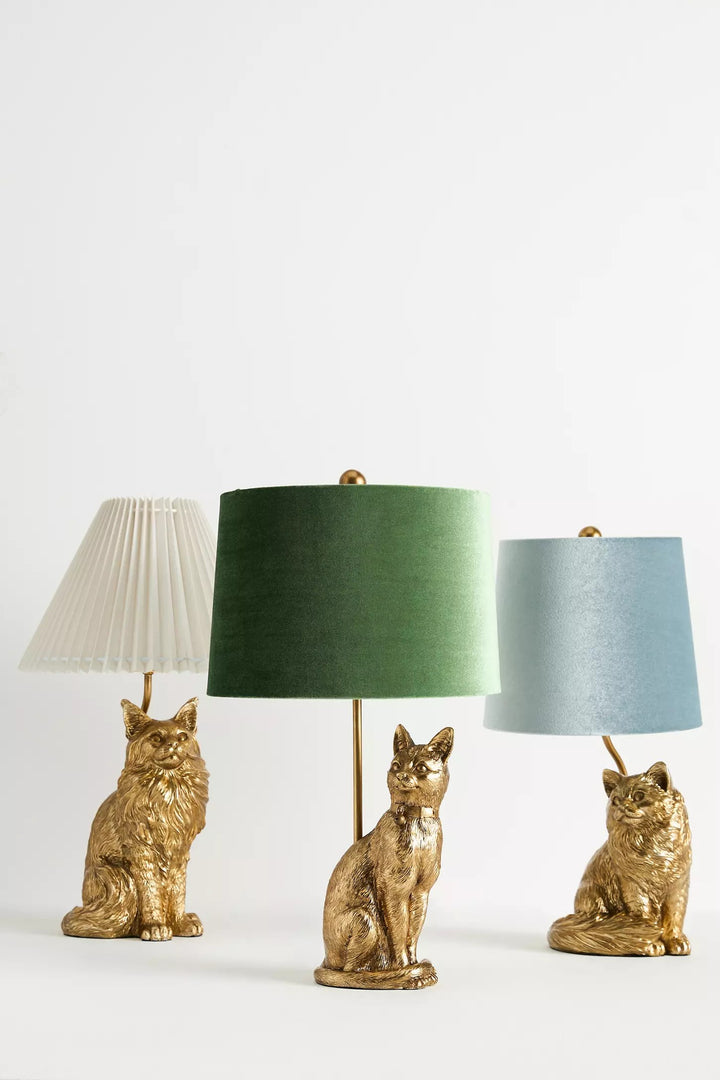 Pawdia Unique Table Lamp - Decorative Ceramic Animal Bedside Lamp