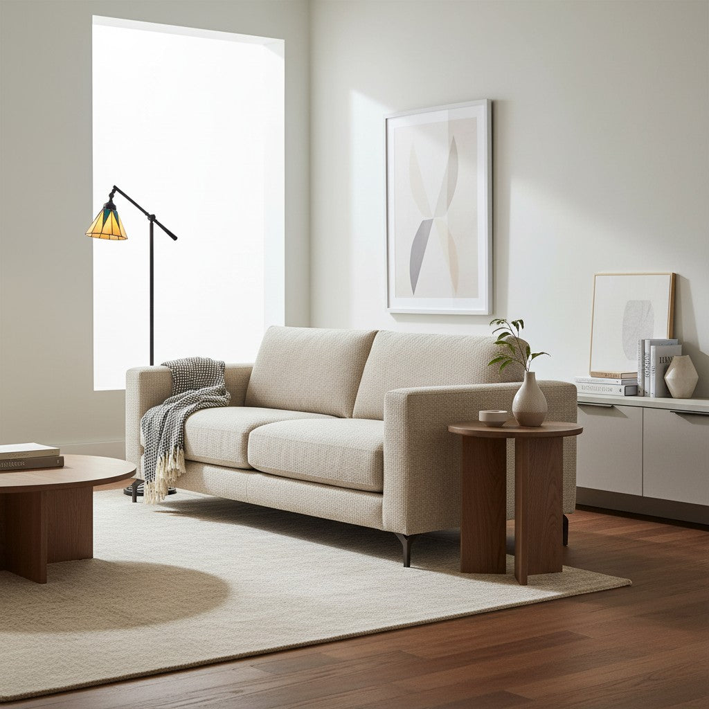 TF Dark Star Tiffany Task Floor Lamp – Art Deco Stained-Glass Floor Light for Living Room