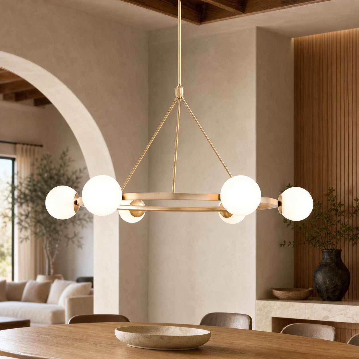 Brelia Round Light Chandelier - Modern Globe Chandelier in Stylish Design